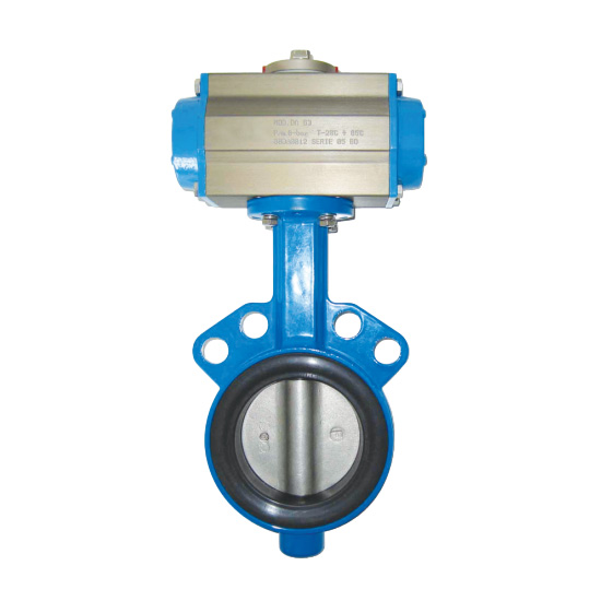 D671X气动对夹式软密封蝶阀